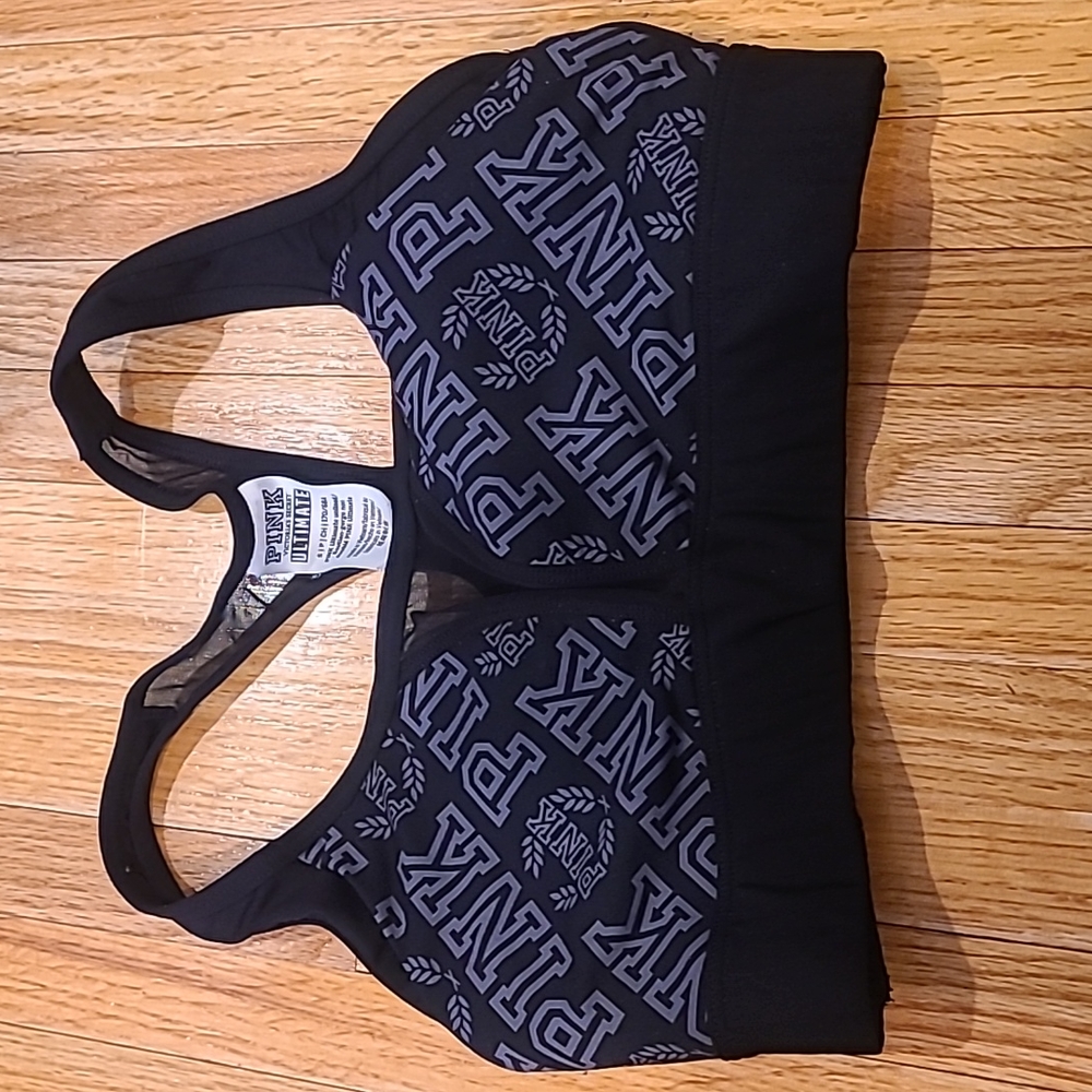 Pink ultimate mesh racerback sports bra